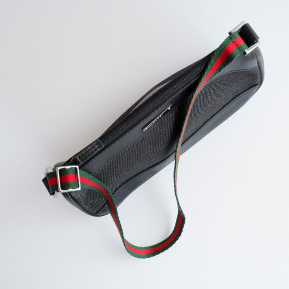 Authentic Preowned Gucci Black Denim/ Leather Sherry Line Micro Shoulder Bag - Picture 10 of 16